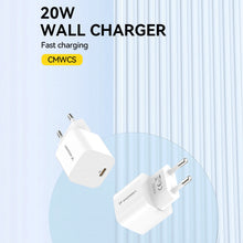 Заредете изображение във визуализатора на галерията – Wozinsky CMWCS USB-C PD 20W wall charger - white
