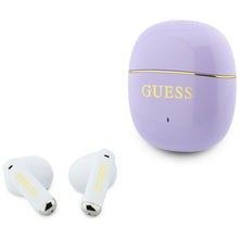 Заредете изображение във визуализатора на галерията – Wireless earphones TWS Guess Glossy Gold Line Classic purple
