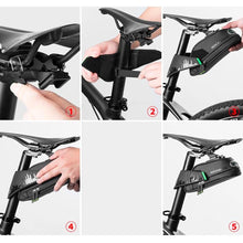 Заредете изображение във визуализатора на галерията – Rockbros C27-1 bicycle bag under the saddle - black
