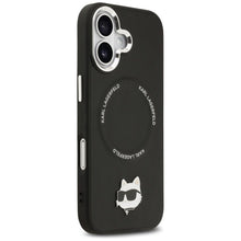 Заредете изображение във визуализатора на галерията – KARL LAGERFELD case for IPHONE 17 compatible with MagSafe KLHMP17SPSMLRCHK (PU Choupette Pin) black
