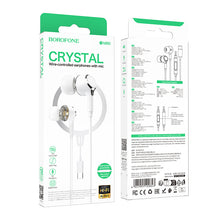 Заредете изображение във визуализатора на галерията – Borofone Earphones BM90 Miller with microphone Typ C white
