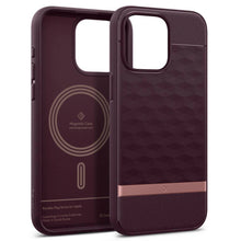 Заредете изображение във визуализатора на галерията – Caseology Parallax Mag case with MagSafe for iPhone 15 Pro Max - burgundy
