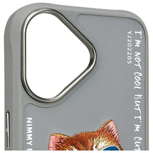 Заредете изображение във визуализатора на галерията – NIMMY case GLASSES COOL CAT for IPHONE 16 gray
