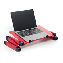 Заредете изображение във визуализатора на галерията – Desk for laptop uniwersal adjustable with cooling YL-803 red
