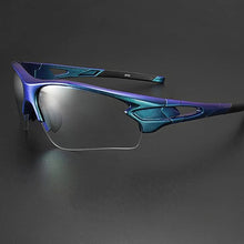 Заредете изображение във визуализатора на галерията – Rockbros 10069 photochromic UV400 cycling glasses - blue
