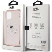Заредете изображение във визуализатора на галерията – Karl Lagerfeld IML Choupette MagSafe case for iPhone 12/12 Pro - pink
