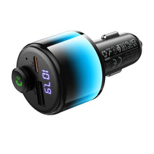 Заредете изображение във визуализатора на галерията – Car ransmiter bluetooth Hoco 2 x USB A + USB C QC3.0 PD 42W E166 black
