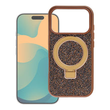 Заредете изображение във визуализатора на галерията – Гръб Quartz Circle Stand Mag Cover за iPhone 17 със стойка - кафяв
