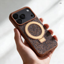 Заредете изображение във визуализатора на галерията – Гръб Quartz Circle Stand Mag Cover за iPhone 17 със стойка - кафяв – снимка 3

