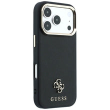 Заредете изображение във визуализатора на галерията – Гръб GUESS за IPHONE 18 Pro/17 Pro с MagSafe (Saffiano Small 4G &amp; Classic Logo) - черен – снимка 6
