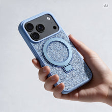 Заредете изображение във визуализатора на галерията – Гръб Quartz Circle Stand Mag Cover за iPhone 18 Pro / 17 Pro със стойка - светлосин – снимка 3
