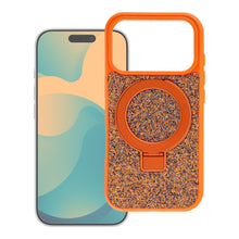 Заредете изображение във визуализатора на галерията – Гръб Quartz Circle Stand Mag Cover за iPhone 18 Pro / 17 Pro със стойка - оранжев
