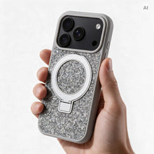 Заредете изображение във визуализатора на галерията – Гръб Quartz Circle Stand Mag Cover за iPhone 18 Pro Max / 17 Pro Max със стойка - сребрист – снимка 3
