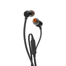 Заредете изображение във визуализатора на галерията – JBL Tune 110 in-ear headphones with 3.5mm mini jack and remote control - black
