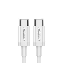Заредете изображение във визуализатора на галерията – Ugreen US264 60518 USB-C / USB-C PD QC AFC cable 1m - white

