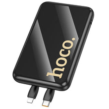 Заредете изображение във визуализатора на галерията – Powerbank Hoco 10000 mAh QC PD 22,5W with built-in cables USB C + Lightning Q37 black
