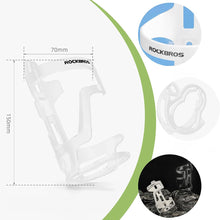 Заредете изображение във визуализатора на галерията – Rockbros 31210012002 bicycle water bottle holder - white
