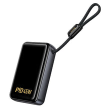 Заредете изображение във визуализатора на галерията – Powerbank 20000 mAh QC PD 2A 45W with built-in cable USB C Hoco Q54 metal gray
