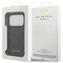 Заредете изображение във визуализатора на галерията – GUESS case for IPHONE 17 Pro GUHCP17LG4GFGR (PU 4G Classic) black
