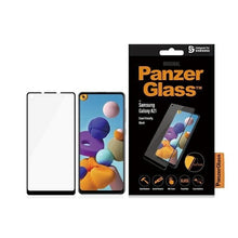 Заредете изображение във визуализатора на галерията – PanzerGlass E2E Regular tempered glass for Samsung Galaxy A21 - with black frame
