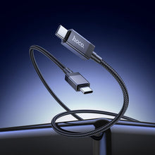 Заредете изображение във визуализатора на галерията – Cable USB C to USB C Hoco 3A 60W with display 1 m X118 black
