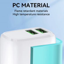 Заредете изображение във визуализатора на галерията – Wozinsky CUWCW 2.4A 2 x USB-A wall charger - white
