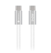 Заредете изображение във визуализатора на галерията – Cable USB C to USB C Forcell F-Energy QC4.0 PD 5A 240W Cafule Color 2 m CBN1 white
