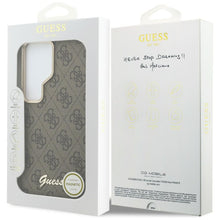 Заредете изображение във визуализатора на галерията – GUESS case for SAMSUNG S26 Ultra GUHMS26L5P4FWMSW (4G Script MagSafe) brown
