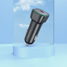 Заредете изображение във визуализатора на галерията – Borofone Car charger BZ28 Trophie - Type C - PD 30W 3A black
