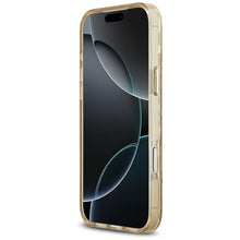Заредете изображение във визуализатора на галерията – GUESS case for IPHONE 17 Pro compatible with MagSafe GUHMP17LHLEGTGLW (PC TPU W/ Leopard Glitter) brown
