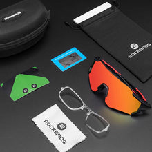 Заредете изображение във визуализатора на галерията – Rockbros 10182 polarizing cycling glasses - red
