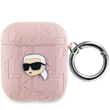 Заредете изображение във визуализатора на галерията – Karl Lagerfeld Monogram Karl Head case for AirPods 1 / 2 - pink
