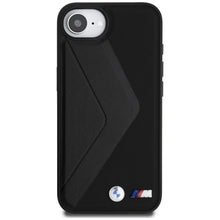 Заредете изображение във визуализатора на галерията – BMW case for IPHONE 16e (SE 4 2025) compatible with MagSafe BMHMPSE424PUOCSK (PU Oversized Stripes) black
