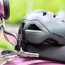 Заредете изображение във визуализатора на галерията – Rockbros T609 bicycle lock with 1.5 m combination - black
