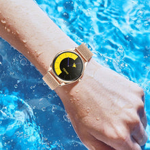 Заредете изображение във визуализатора на галерията – Smartwatch TITMO O-170 (AMOLED, bluetooth call, stainless steal gold mesh strap) gold
