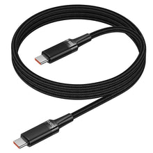 Заредете изображение във визуализатора на галерията – Cable USB C to USB C Hoco PD 5A 100W 1,2 m U153 Extreme black

