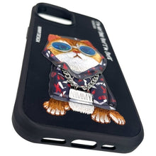 Заредете изображение във визуализатора на галерията – NIMMY case GLASSES COOL CAT for IPHONE 15 black
