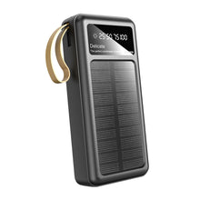 Заредете изображение във визуализатора на галерията – Dudao K18+ solar power bank USB-A / USB-C / Lightning / micro USB 20000 mAh - black
