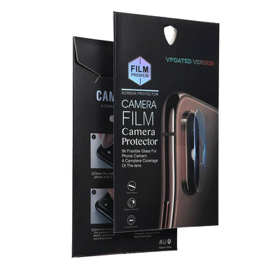 5D Full Glue Camera Tempered Glass - for Samsung Galaxy S25 FE Black
