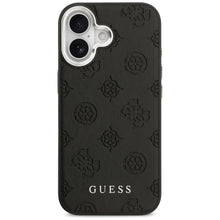 Заредете изображение във визуализатора на галерията – GUESS case for IPHONE 17 compatible with MagSafe GUHMP17XPSPOSSSK (PU W/ Peony Hot Stamp Script) black
