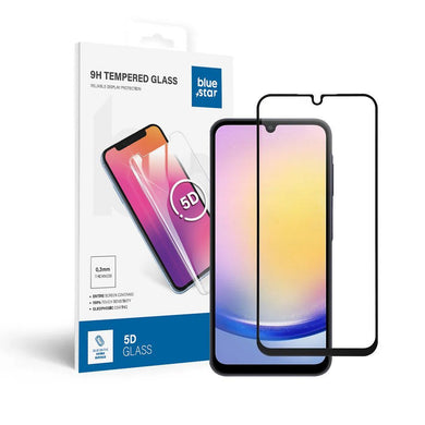 Tempered Glass син Star - SAMSUNG A25 5G Full Face (full glue with frame/small size) - черен Tempered Glass син Star