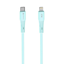 Заредете изображение във визуализатора на галерията – FORCELL F-ENERGY C346 cable Type C to Lightning PD 3A 27W Silicone 1 m blue
