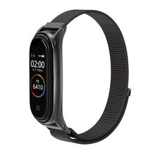 Заредете изображение във визуализатора на галерията – Tech-Protect Nylon Strap for Xiaomi Mi Smart Band 5/6/6 NFC - Black
