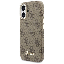 Заредете изображение във визуализатора на галерията – GUESS case for IPHONE 17 compatible with MagSafe GUHMP17S5P4FWMSW (PU FW 4G Script) brown
