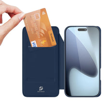 Заредете изображение във визуализатора на галерията – DUX DUCIS wallet case SKIN PRO for IPHONE 17 PRO blue
