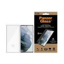 Заредете изображение във визуализатора на галерията – PanzerGlass E2E Microfracture antibacterial glass for Samsung Galaxy S22 Ultra - with black frame
