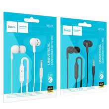 Заредете изображение във визуализатора на галерията – HOCO wire earphones Jack 3,5 mm with microphone M124 black
