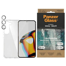 Заредете изображение във визуализатора на галерията – PanzerGlass Bundle 3in1 Transparent Case + Film + Camera Protector for Samsung Galaxy S23
