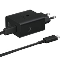 Заредете изображение във визуализатора на галерията – Samsung Power Adapter Duo EP-T5020XBEGEU network charger 2x USB-C 50W - black
