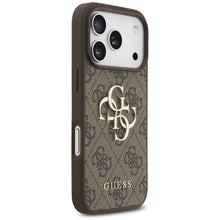 Заредете изображение във визуализатора на галерията – GUESS case for IPHONE 17 Pro GUHCP17LP4GMGSW (PU W/ Strap 4G Classic Logo) brown
